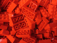 LEGO® 3001 Grundbausteine 2x4 Standard Steine Basic Neu | Menge und Farbe wählen Rot-100