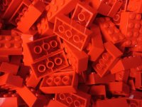 LEGO® 100x Basic Steine 2x4 Rot 3001