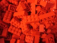 LEGO® 100x Basic Steine 2x4 Rot 3001