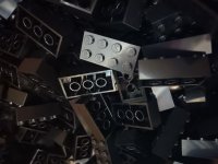 LEGO® 100x Basic Steine 2x4 Schwarz 3001